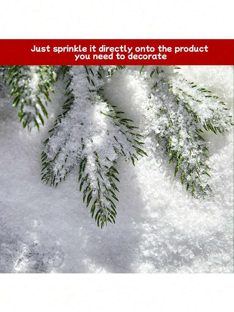 500g Artificial Snowflake Powder, Realistic Dry Snow for Photo Props, Christmas Trees, and Winter Scene Decorations for Parties or Offices