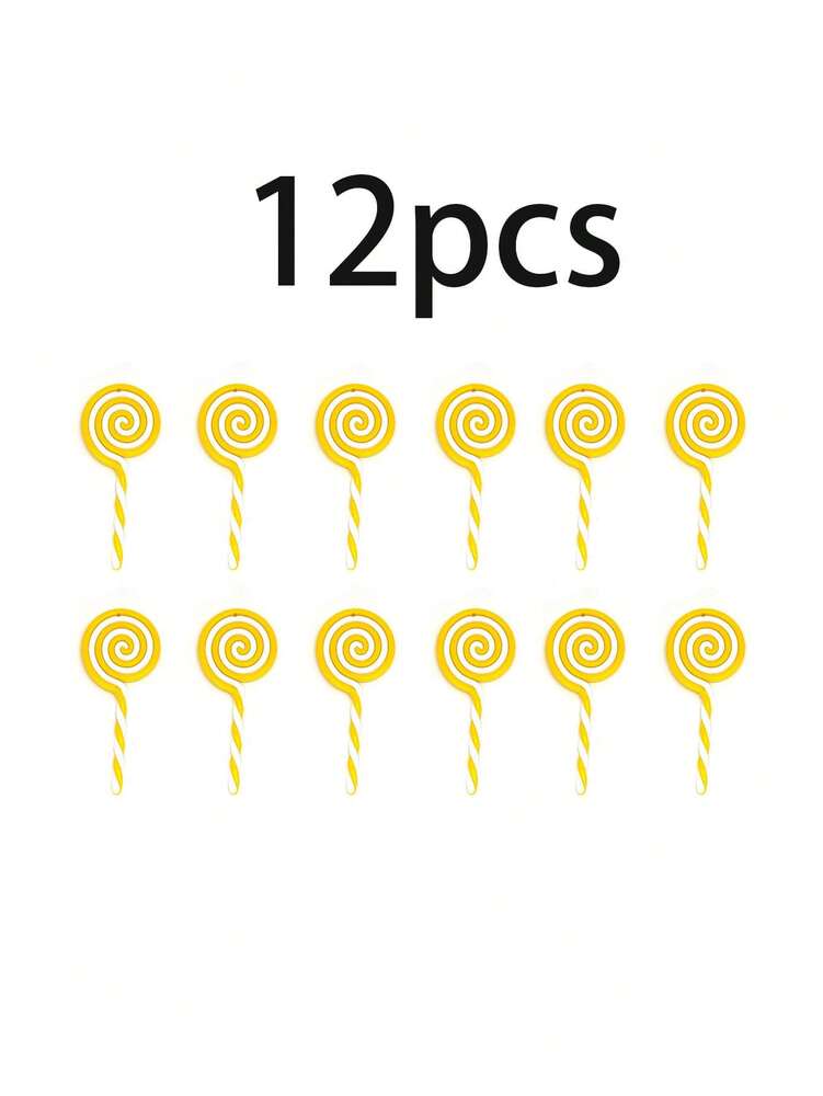 5pcs 5-Inch Christmas Candy Ornaments, Red and White Lollipop Decorations, Fun Hanging Props for Christmas Trees, Fireplaces, and Holiday Scenes