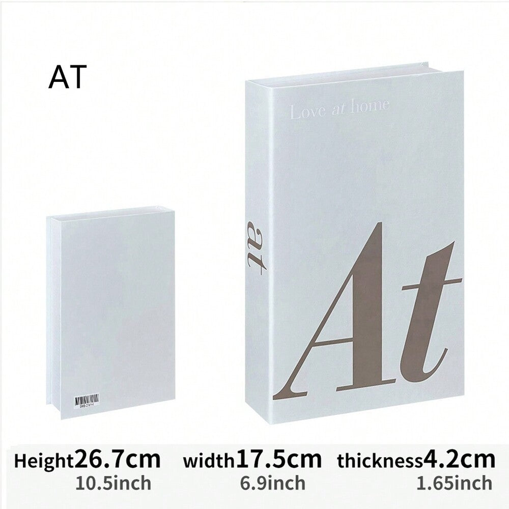 3pcs LOVE AT HOME Decorative Books Set, Stylish Faux Book Ornaments for Coffee Table, Shelf or Office Decor, Creative Living Room Display Props