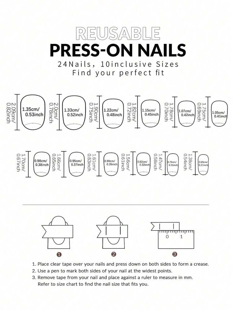 24pcs Short Oval Press On Nails, White Black French Tips With Heart And Flower Pattern, Full Cover Acrylic Nails For Women With Jelly Glue & File