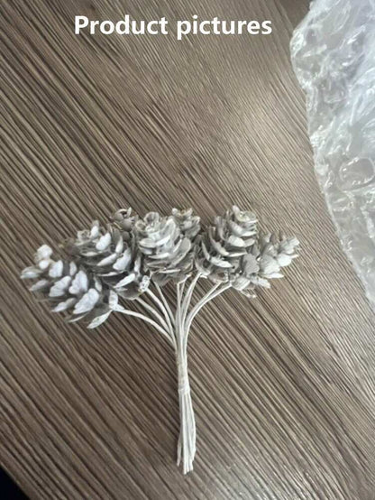 White Artificial Pinecones Set (10/30pcs), Decorative Pieces for DIY Christmas Wreaths, Bouquets & Winter Holiday Home Decor