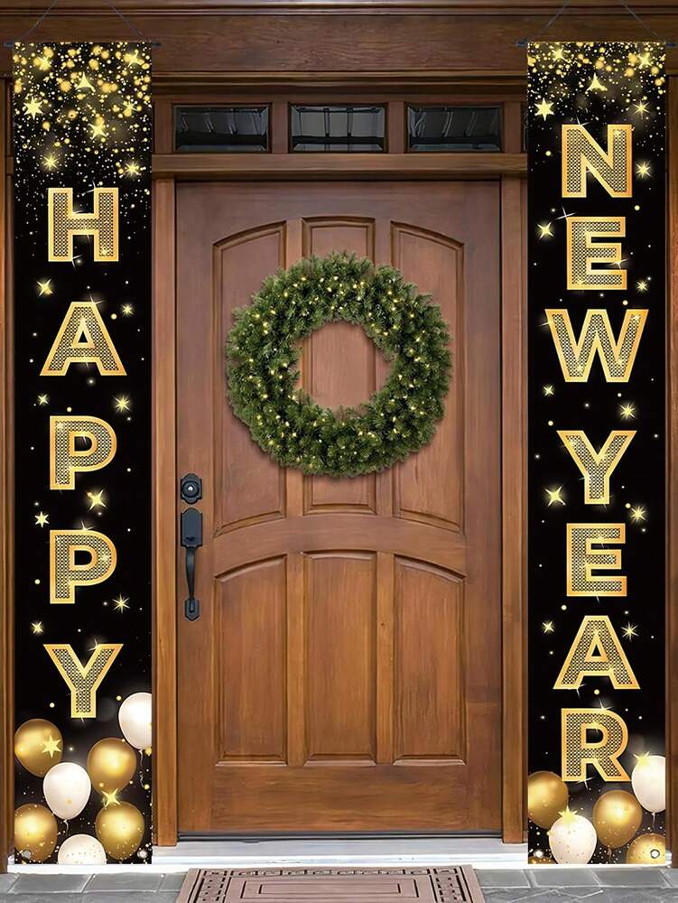 Thanksgiving Pumpkin Gnome Door Banner Set, 30x180cm Polyester Hanging Porch Sign, Autumn Harvest Decoration for Farmhouse Indoor & Outdoor Display