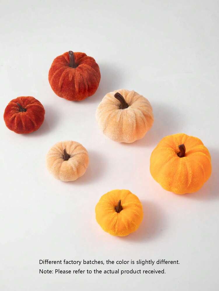 12pcs Faux Velvet Mini Pumpkins, Farmhouse Fall Decorations, Assorted Soft Fabric Pumpkins for Thanksgiving Table & Home Decor