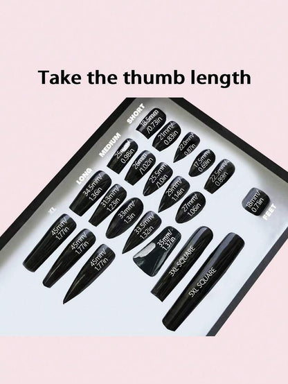 10pcs Long Stiletto Press On Nails, Red Rhinestone Glitter Nail Tips, Handmade 3D Shiny Acrylic Nails For Women Party Or DIY Manicure