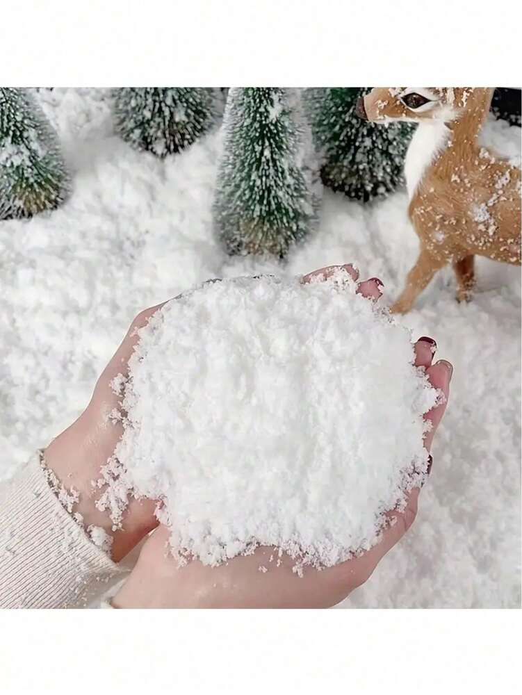 500g Artificial Snowflake Powder, Realistic Dry Snow for Photo Props, Christmas Trees, and Winter Scene Decorations for Parties or Offices