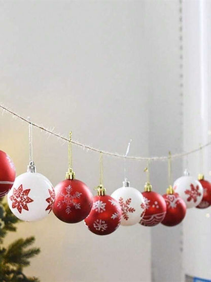 14pcs Red Candy Cane Christmas Ball Ornaments, Festive Hanging Tree Pendants for Christmas 2025, New Year Gifts, and Holiday Home Decor