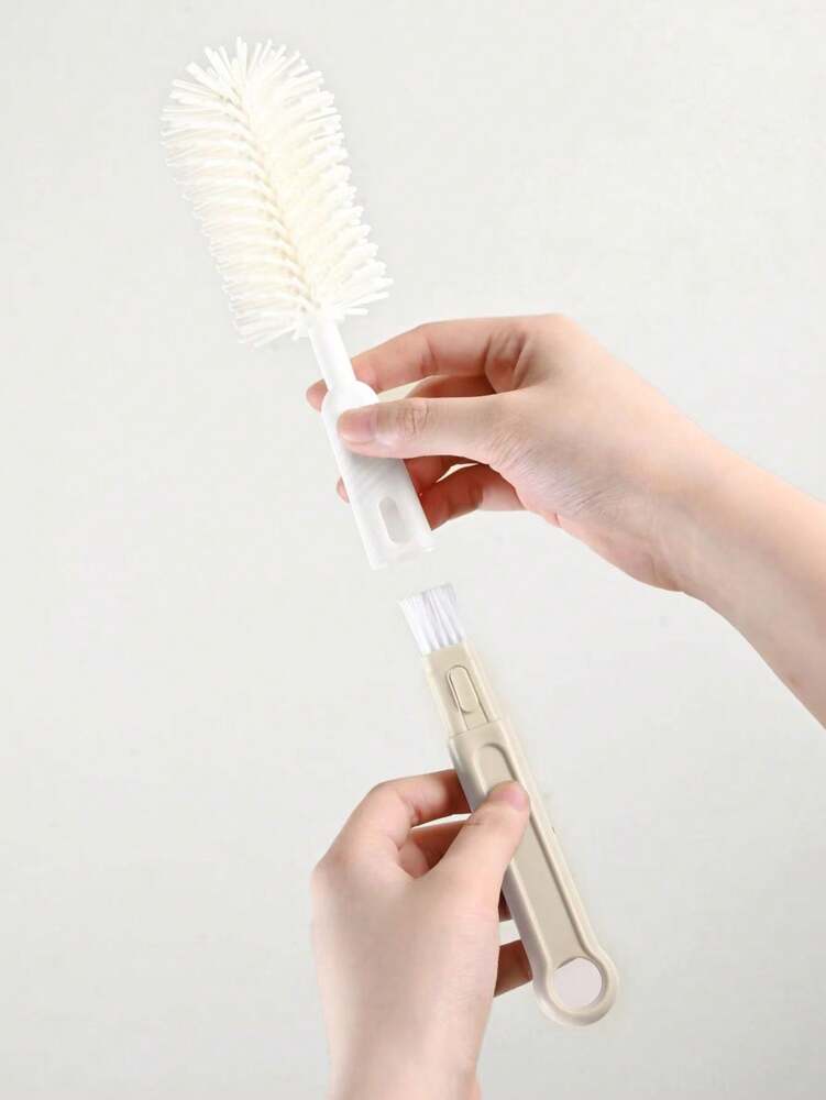 6-in-1 Baby Silicone Bottle Cleaning Set with Pacifier Brush, Straw Cleaner and Bottle Mouth Brush, Soft Bristle Tools for Newborn Feeding Essentials