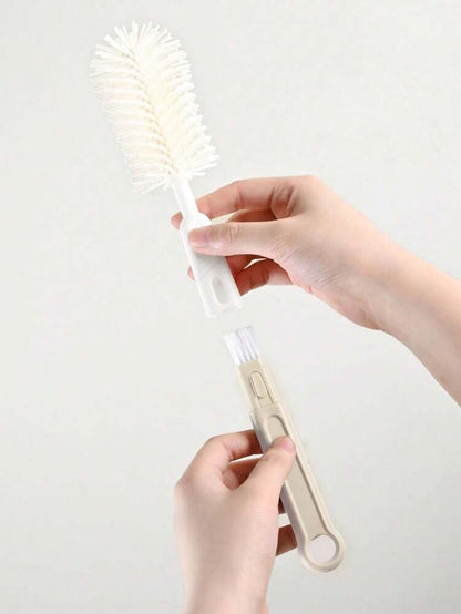 6-in-1 Baby Silicone Bottle Cleaning Set with Pacifier Brush, Straw Cleaner and Bottle Mouth Brush, Soft Bristle Tools for Newborn Feeding Essentials