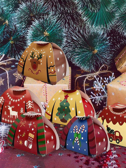 24-Piece DIY Christmas Gift Box Set, Small Festive Packaging Boxes for Presents, Party Favors, and Holiday Home Decorations