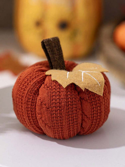 Knitted Orange Pumpkin Hanging Decoration, 1/3pcs Thanksgiving Harvest Ornaments for Home, Table, or Party Displays, Autumn and Fall Festival Decor