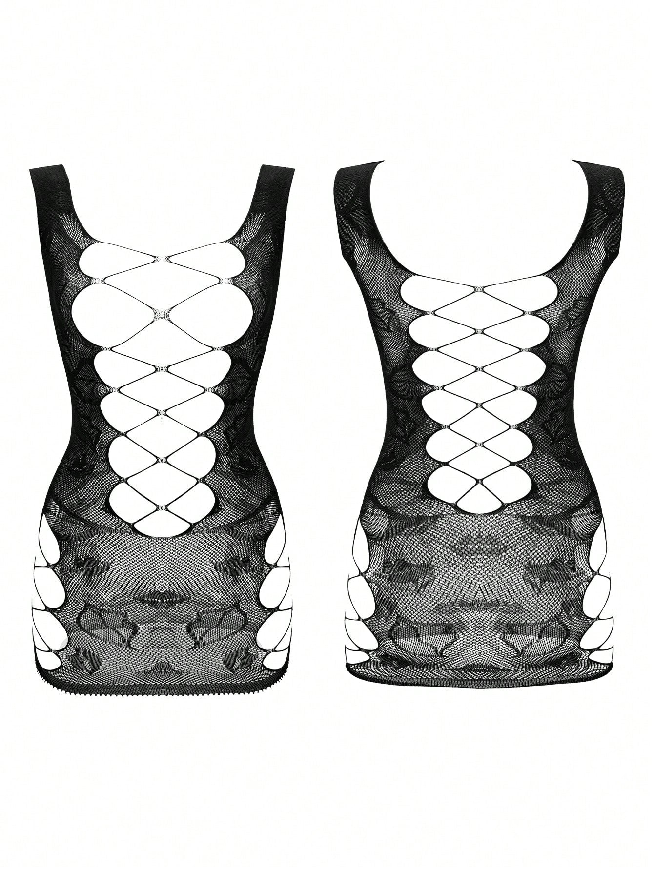 Fishnet Temptation Mesh Dress Sexy Bodystocking Lingerie