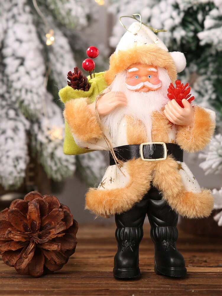 Standing Santa Claus Resin Figurine, Festive Christmas Ornament, Perfect Gift for Holiday Displays, Home, or Office Room Decorations