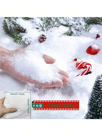 500g Artificial Snowflake Powder, Realistic Dry Snow for Photo Props, Christmas Trees, and Winter Scene Decorations for Parties or Offices