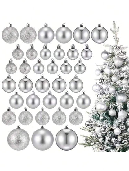 Red Shatterproof Christmas Ball Ornaments (24pcs/1pc), 1.5-Inch Pre-Strung Hanging Tree Decorations, Perfect for Holiday, Wedding, and Party Decor