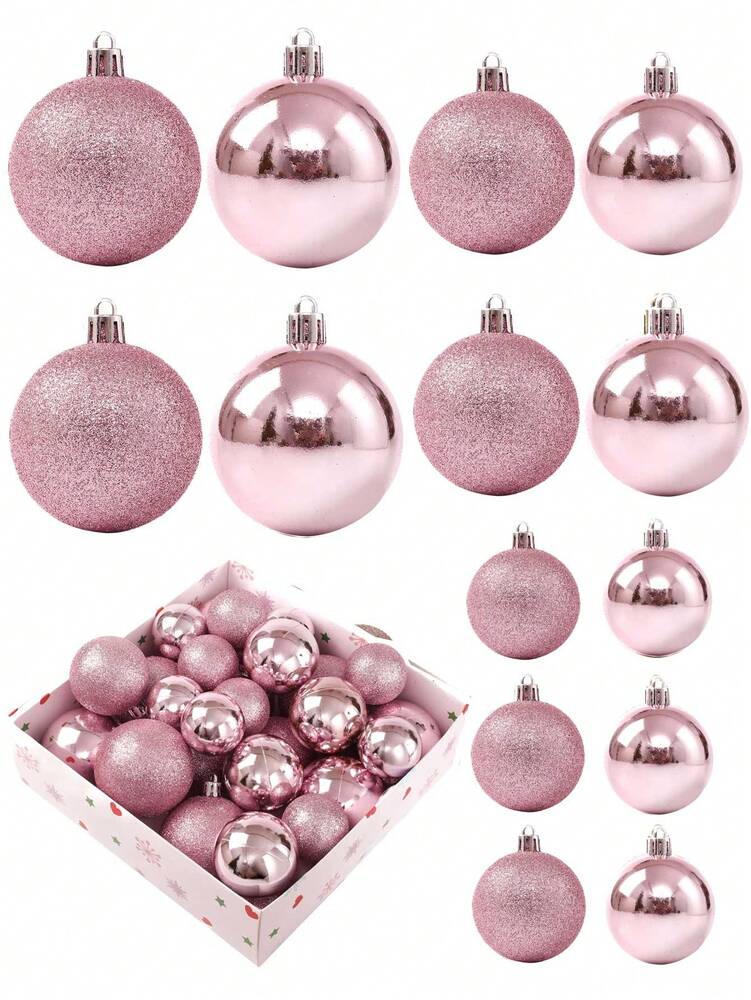 44-Piece Christmas Ball Ornament Set, Shatterproof Hanging Baubles for Christmas Tree, Wedding or Office Decor, Multi-Size Holiday Decorations