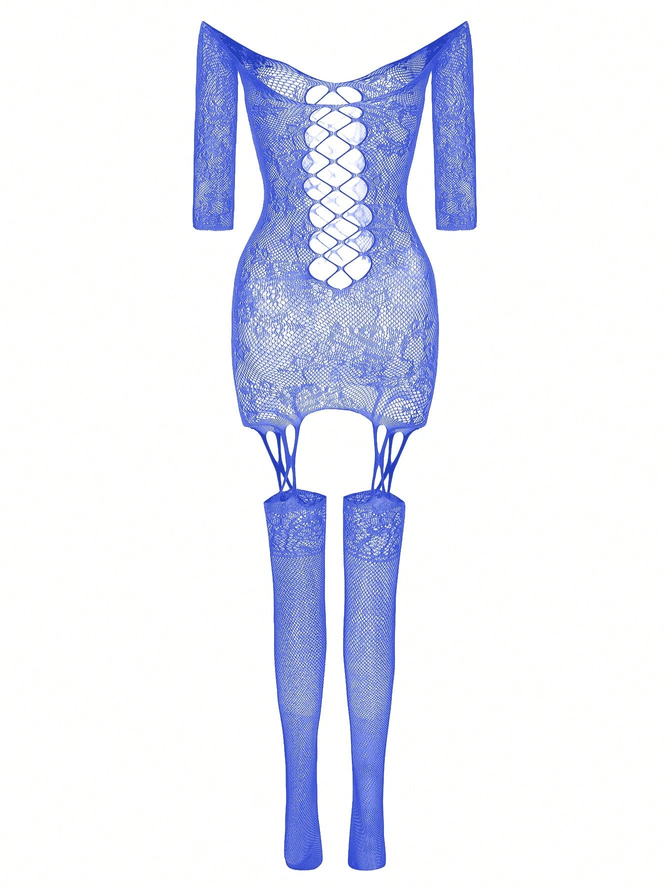 1pc Sexy High Stretch Semi-Sheer Floral Printed Bodystocking, Suitable For Parties, Galas, Clubs, Plus Size