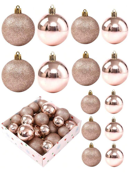 44-Piece Christmas Ball Ornament Set, Shatterproof Hanging Baubles for Christmas Tree, Wedding or Office Decor, Multi-Size Holiday Decorations