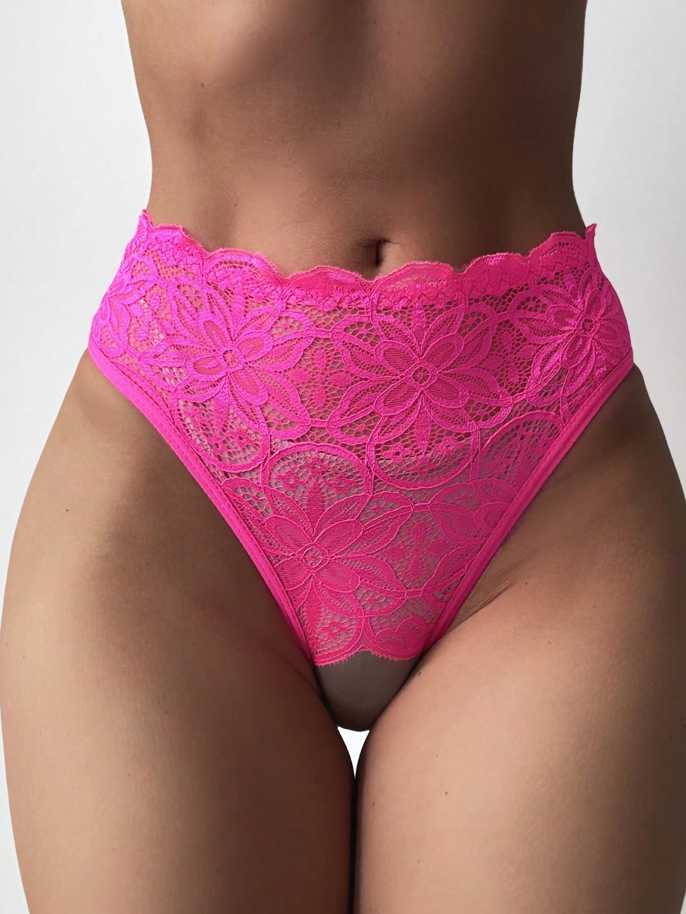 Sexy Backside Open Bowknot Lace Patchwork Panties Bowknot For Going Out