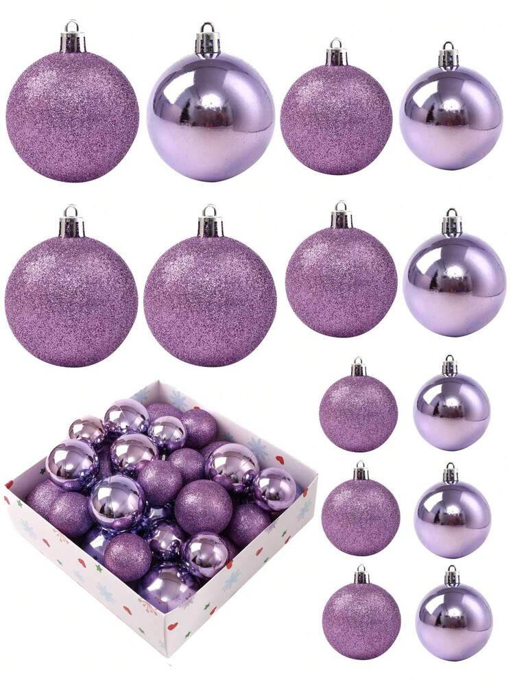 44-Piece Christmas Ball Ornament Set, Shatterproof Hanging Baubles for Christmas Tree, Wedding or Office Decor, Multi-Size Holiday Decorations