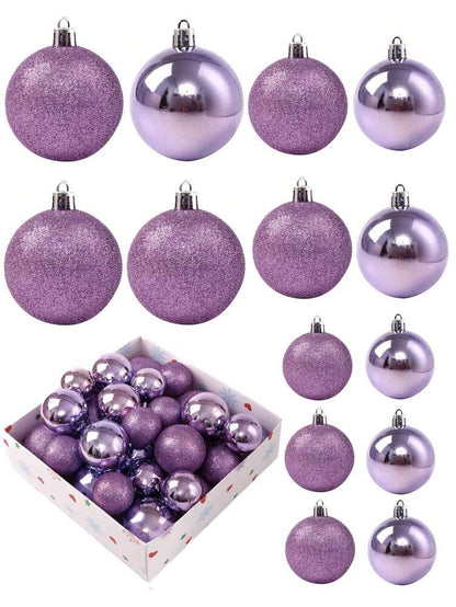 44-Piece Christmas Ball Ornament Set, Shatterproof Hanging Baubles for Christmas Tree, Wedding or Office Decor, Multi-Size Holiday Decorations