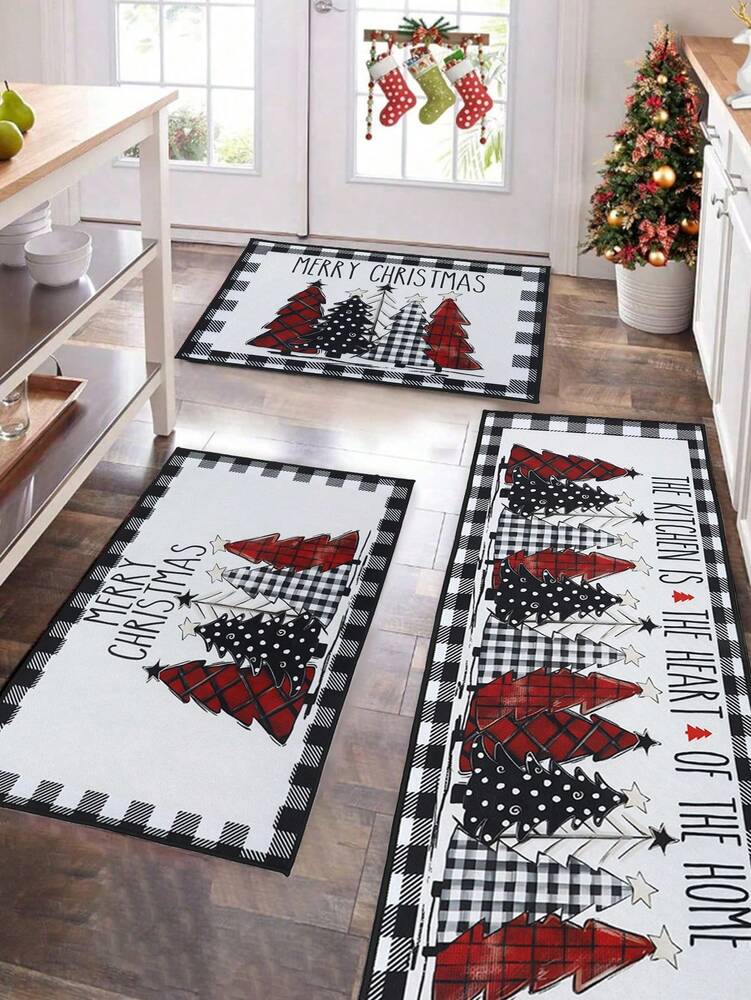 2pcs Merry Christmas Doormat Set, Gnome and Snowflake Design, Non-Slip Washable Floor Mats for Kitchen, Entryway, or Holiday Home Decoration 2026