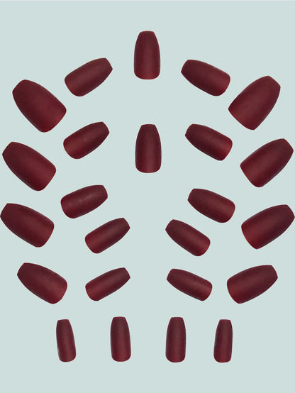 24pcs Medium Almond Matte Press On Nails, Solid Color White Black Pink Blue Multi Tone Set, Full Coverage Nails For Women And Girls