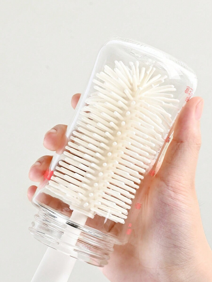 6-in-1 Baby Silicone Bottle Cleaning Set with Pacifier Brush, Straw Cleaner and Bottle Mouth Brush, Soft Bristle Tools for Newborn Feeding Essentials