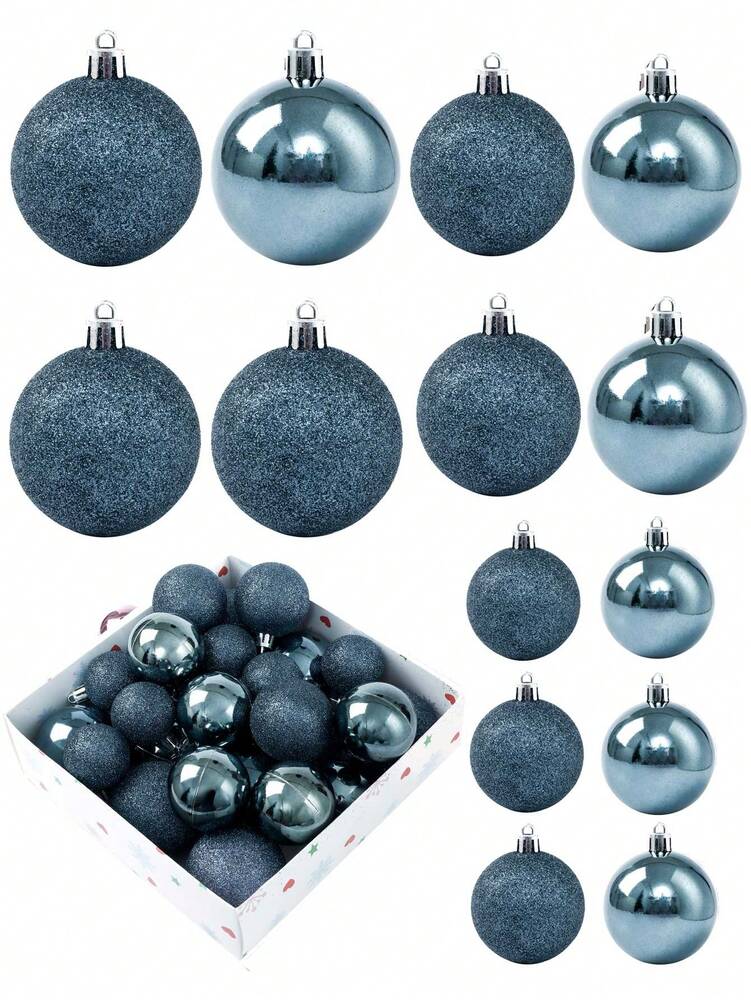 44-Piece Christmas Ball Ornament Set, Shatterproof Hanging Baubles for Christmas Tree, Wedding or Office Decor, Multi-Size Holiday Decorations