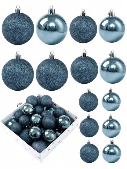 44-Piece Christmas Ball Ornament Set, Shatterproof Hanging Baubles for Christmas Tree, Wedding or Office Decor, Multi-Size Holiday Decorations