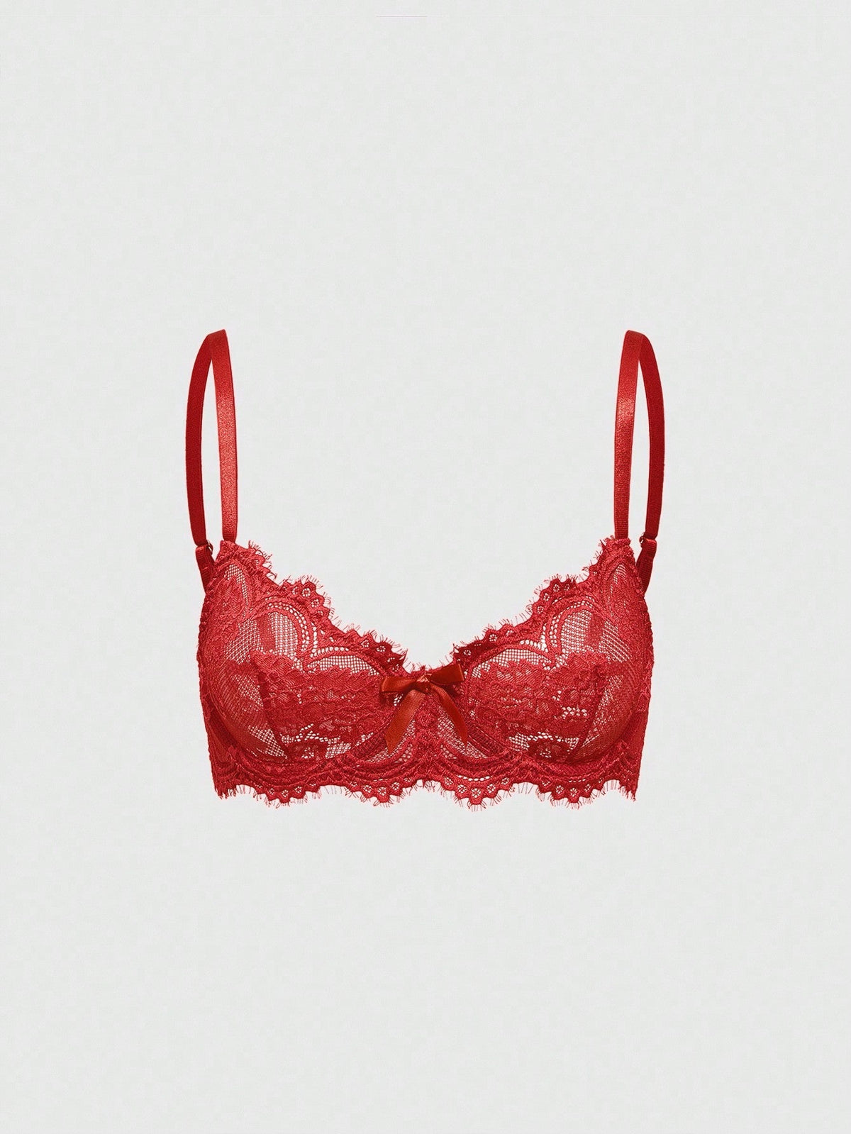 Black sheer floral lace plunge bra featuring underwire support, unlined triangle cups, adjustable straps, and a backless design for women.