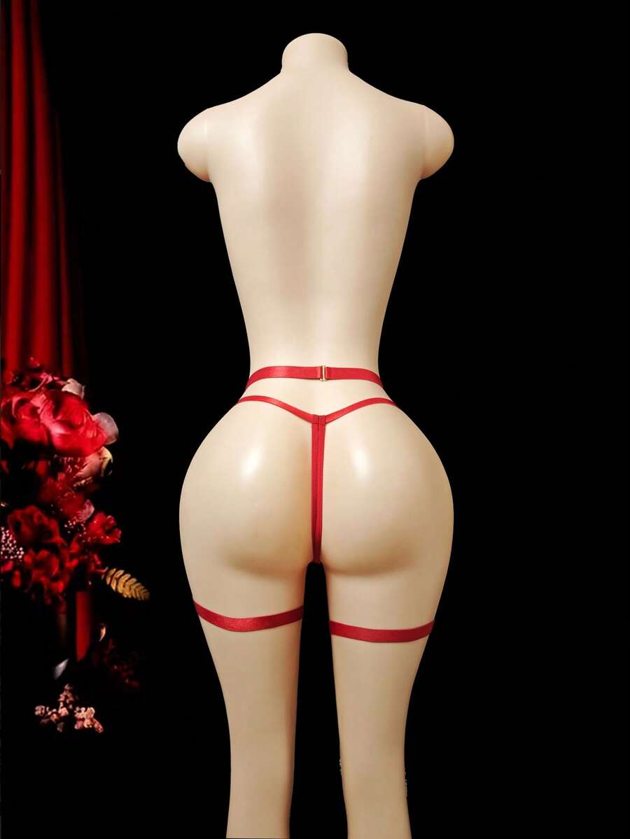2-piece set of black low rise lace thong panties for women featuring cut out details