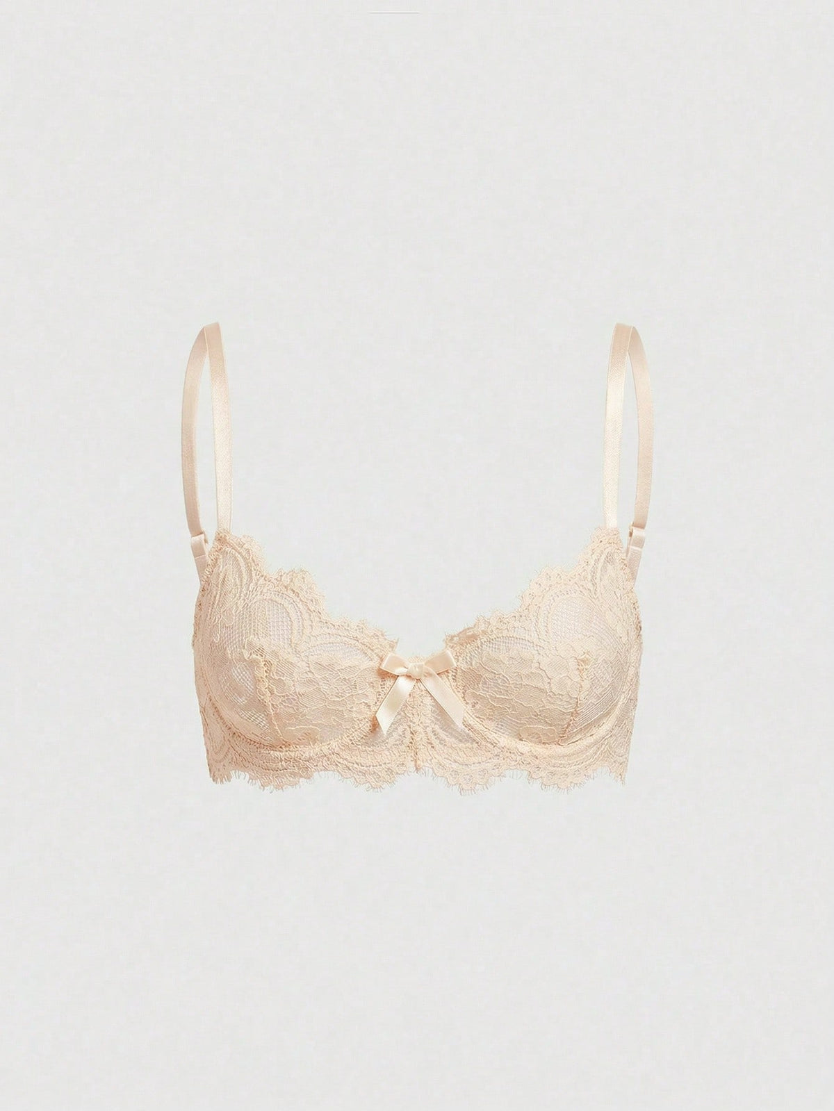 Black sheer floral lace plunge bra featuring underwire support, unlined triangle cups, adjustable straps, and a backless design for women.