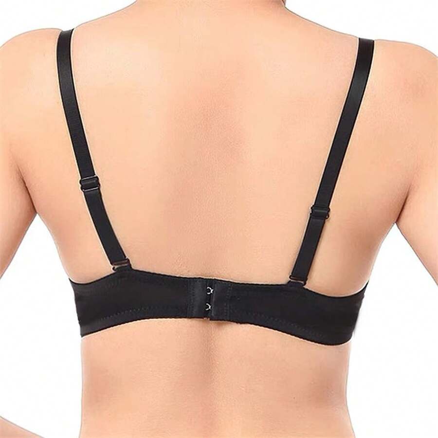 Metallic silver rivet studded push-up bra for women with adjustable straps and sequin accents
