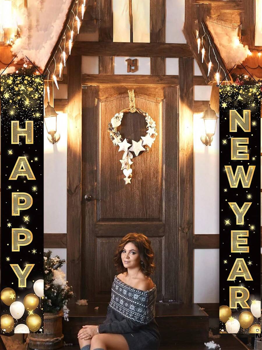 Thanksgiving Pumpkin Gnome Door Banner Set, 30x180cm Polyester Hanging Porch Sign, Autumn Harvest Decoration for Farmhouse Indoor & Outdoor Display