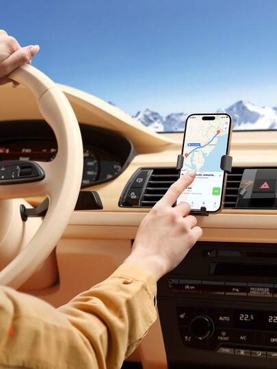 1pc Cartoon Car Phone Holder, Air Vent Mount Stand for iPhone & Android, Cute Car Accessory for Navigation & Hands-Free Use