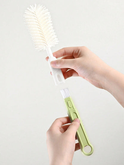 6-in-1 Baby Silicone Bottle Cleaning Set with Pacifier Brush, Straw Cleaner and Bottle Mouth Brush, Soft Bristle Tools for Newborn Feeding Essentials