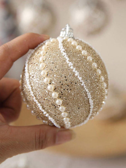 12pcs Clear Pink Christmas Ball Ornaments, 3.15-Inch Shatterproof Decorative Tree Baubles, Elegant Rustic Hanging Decorations for Holiday Parties