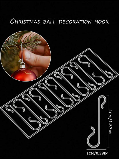 12pcs Clear Pink Christmas Ball Ornaments, 3.15-Inch Shatterproof Decorative Tree Baubles, Elegant Rustic Hanging Decorations for Holiday Parties