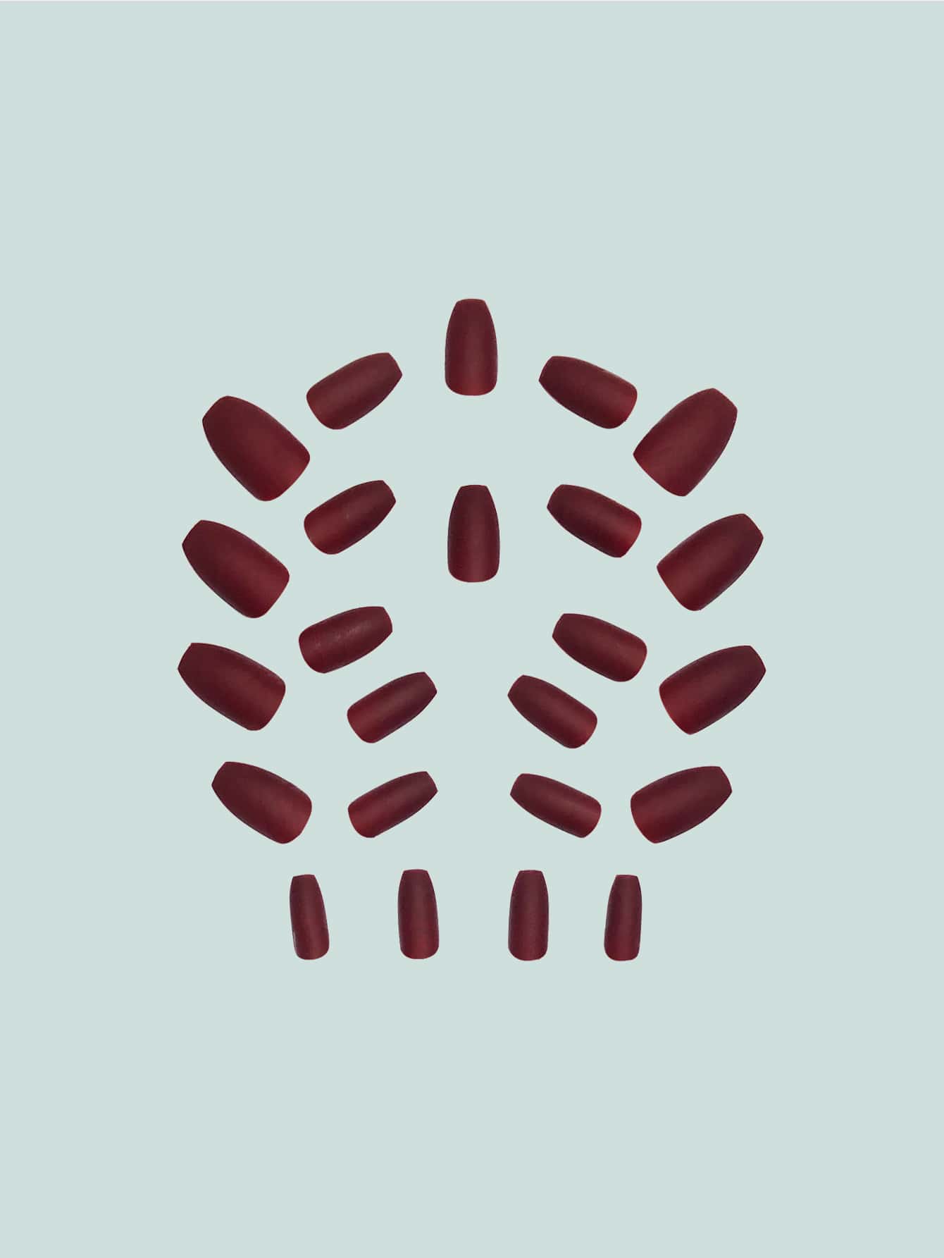 24pcs Medium Almond Matte Press On Nails, Solid Color White Black Pink Blue Multi Tone Set, Full Coverage Nails For Women And Girls