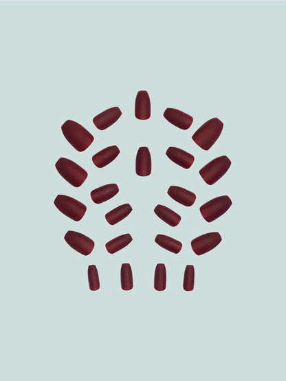 24pcs Medium Almond Matte Press On Nails, Solid Color White Black Pink Blue Multi Tone Set, Full Coverage Nails For Women And Girls