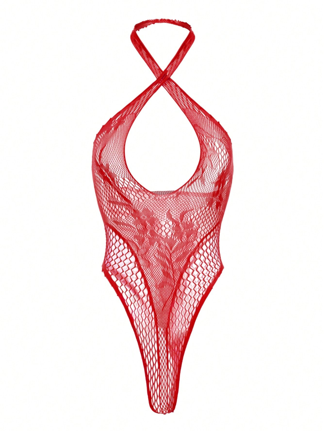 Women's Sexy Fishnet Bodysuit, Sleeveless High Stretch Fishnet Bodysuit, Suitable For Beach, Seaside, Party For Going Out
