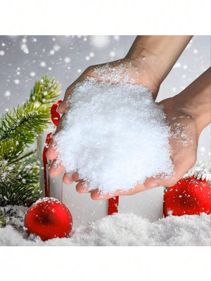 500g Artificial Snowflake Powder, Realistic Dry Snow for Photo Props, Christmas Trees, and Winter Scene Decorations for Parties or Offices