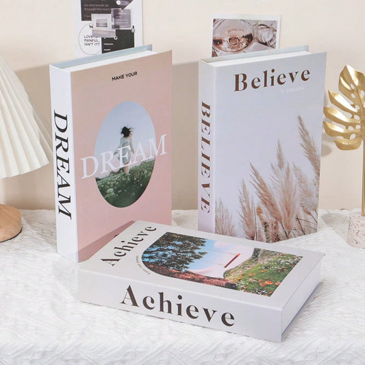 3/2/1pcs Decorative Faux Book Set, Stylish Modern Minimalist Room Decor Accessories for Shelf, Table or Office Desk