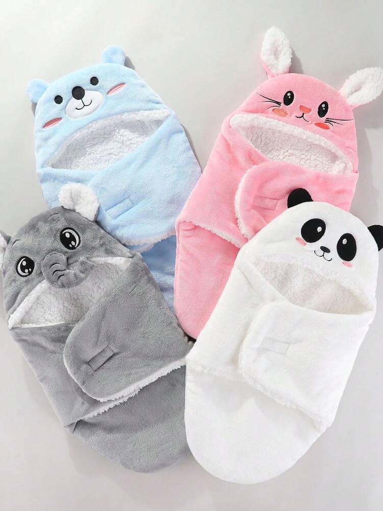 1pc Soft Plush Swaddle Blanket for Infants, Cozy Newborn Receiving Blanket Wrap for Boys and Girls 0–6 Months, Nursery Essential