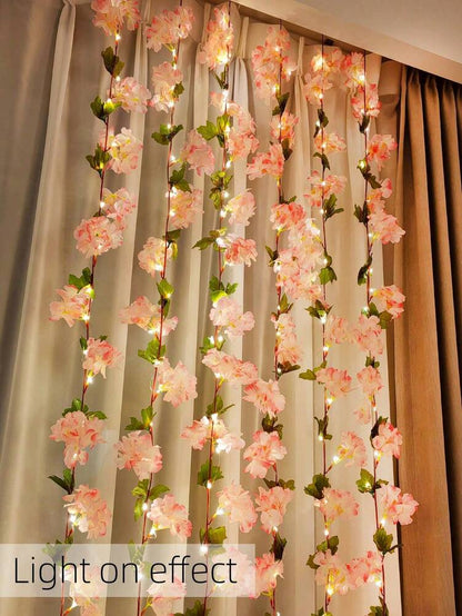 30LED Sakura Vine Light, Artificial Cherry Blossom String Light for Wall Hanging, Bedroom, Wedding or Party Decor, Romantic Home Decoration