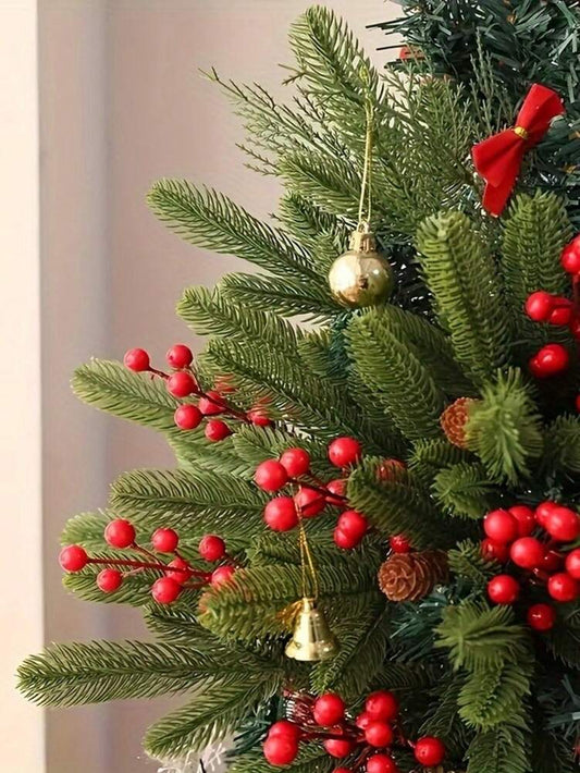 50pcs Artificial Pine Branches, Flexible Green Needles for Christmas Crafts, Tree Fillers, Fireplace Decor, Wreaths, and Gift Packaging