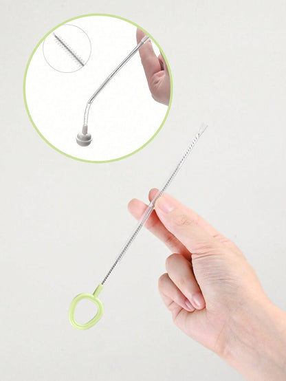 6-in-1 Baby Silicone Bottle Cleaning Set with Pacifier Brush, Straw Cleaner and Bottle Mouth Brush, Soft Bristle Tools for Newborn Feeding Essentials