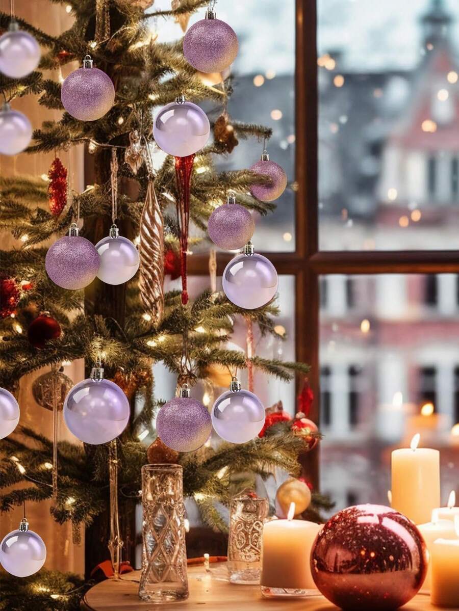 44-Piece Christmas Ball Ornament Set, Shatterproof Hanging Baubles for Christmas Tree, Wedding or Office Decor, Multi-Size Holiday Decorations