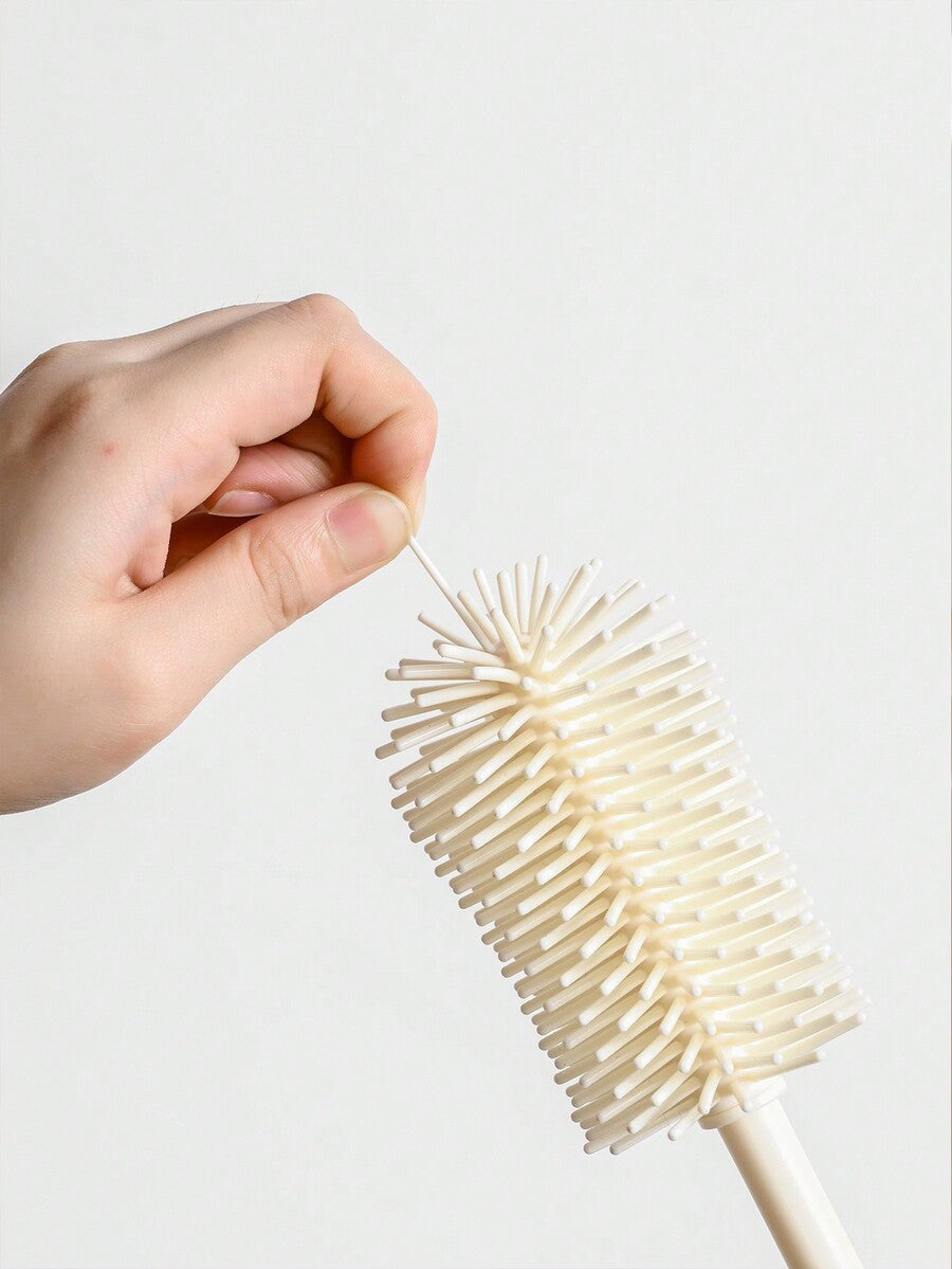 6-in-1 Baby Silicone Bottle Cleaning Set with Pacifier Brush, Straw Cleaner and Bottle Mouth Brush, Soft Bristle Tools for Newborn Feeding Essentials