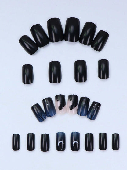 24pcs Long Ballet Christmas Press On Nails, White Snowflakes And Gingerbread Bow Design, 3D Acrylic False Nails For Women Holiday Gift